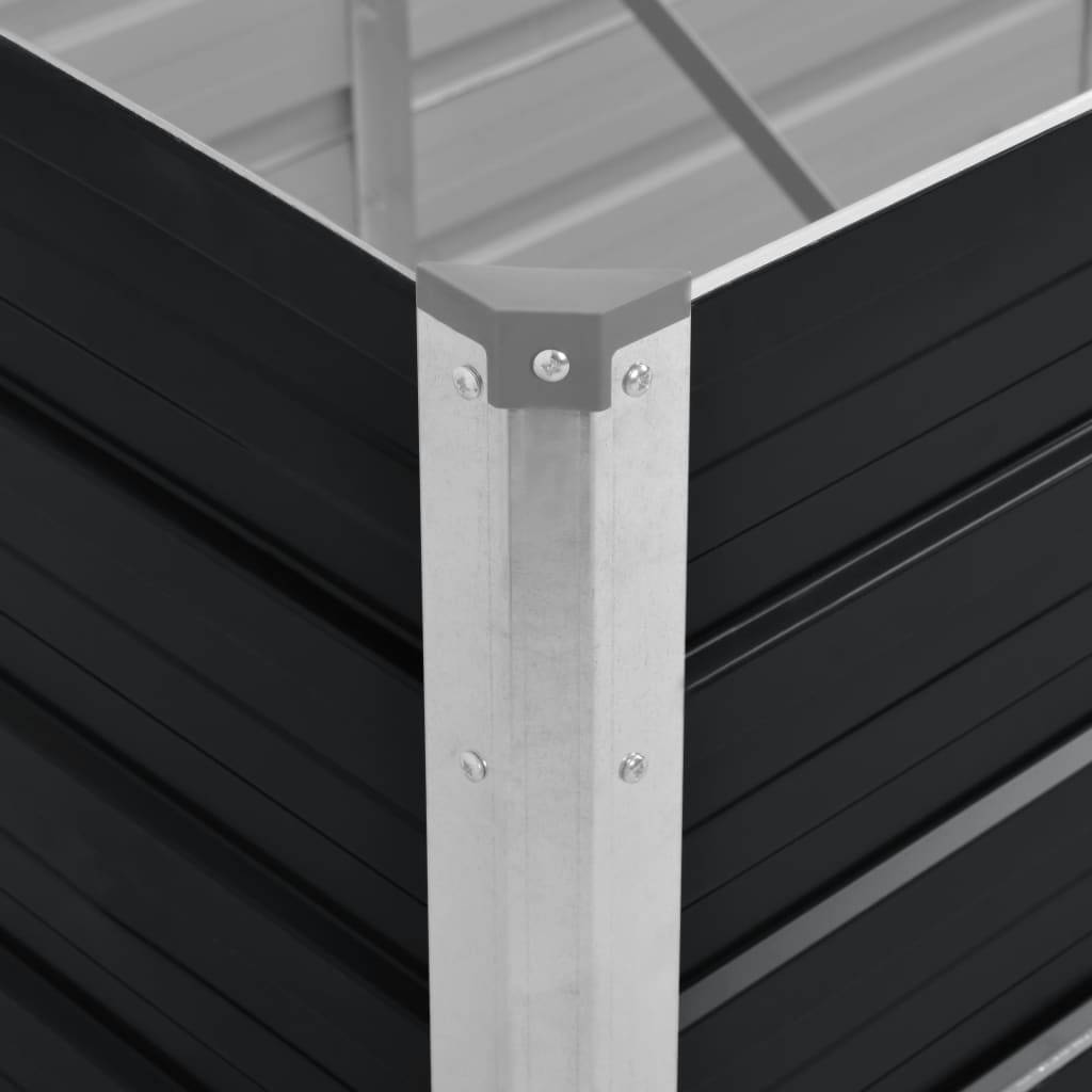 Jardinière lit surélevé plantes fleurs jardin anthracite 240 x 80 x 45 cm acier galvanisé anthracite - Image 3