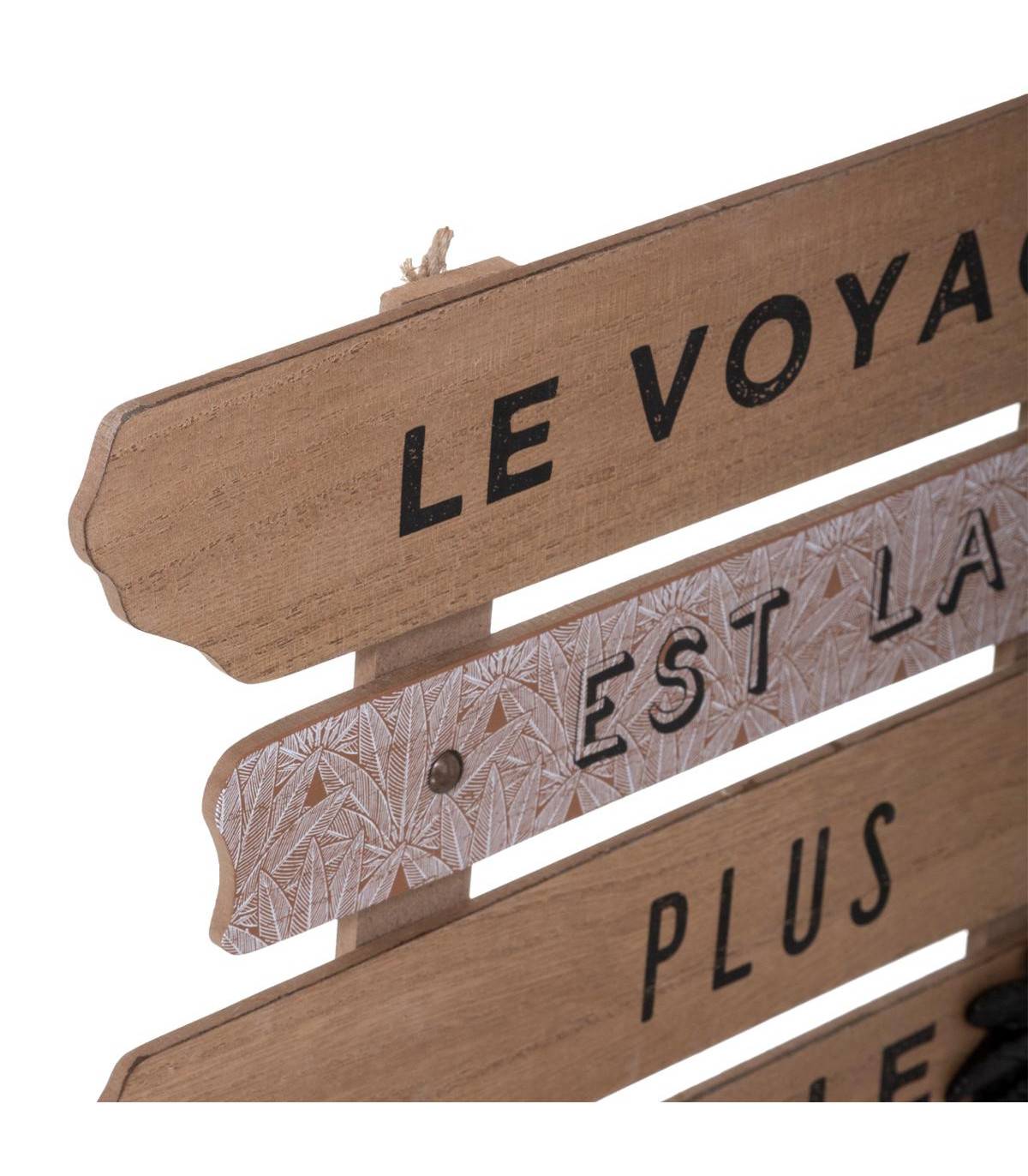 Déco murale en bois Pancarte avec Citation 37,5 x 32,5 cm - Image 2