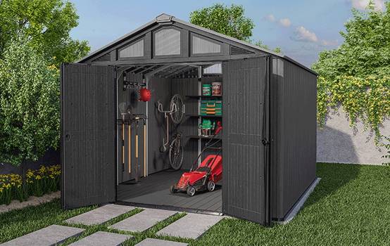 Keter - Abri de jardin résine gris aspect bois 12,5 m² Stronghold 1015 - Keter - Image 5