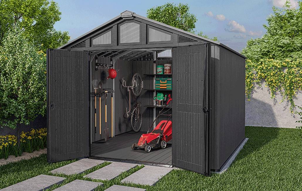 Keter - Abri de jardin résine gris aspect bois 12,5 m² Stronghold 1015 - Keter - Image 5