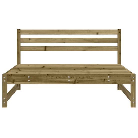 Canapé central de jardin large en pin imprégné traité 120 cm pour un salon extérieur durable et de grande taille Brun – ComfortXL Outdoor Living - Image 3