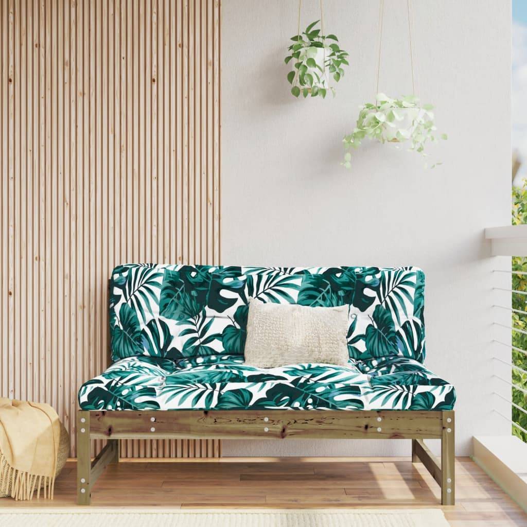 Canapé central de jardin large en pin imprégné traité 120 cm pour un salon extérieur durable et de grande taille Brun – ComfortXL Outdoor Living - Image 1
