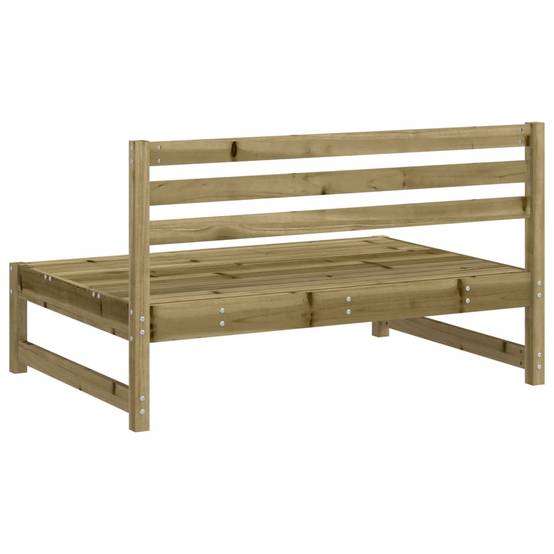 Canapé central de jardin large en pin imprégné traité 120 cm pour un salon extérieur durable et de grande taille Brun – ComfortXL Outdoor Living - Image 5