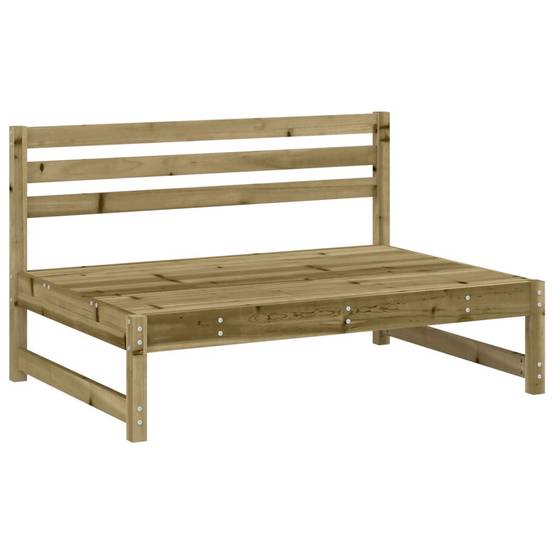Canapé central de jardin large en pin imprégné traité 120 cm pour un salon extérieur durable et de grande taille Brun – ComfortXL Outdoor Living - Image 2