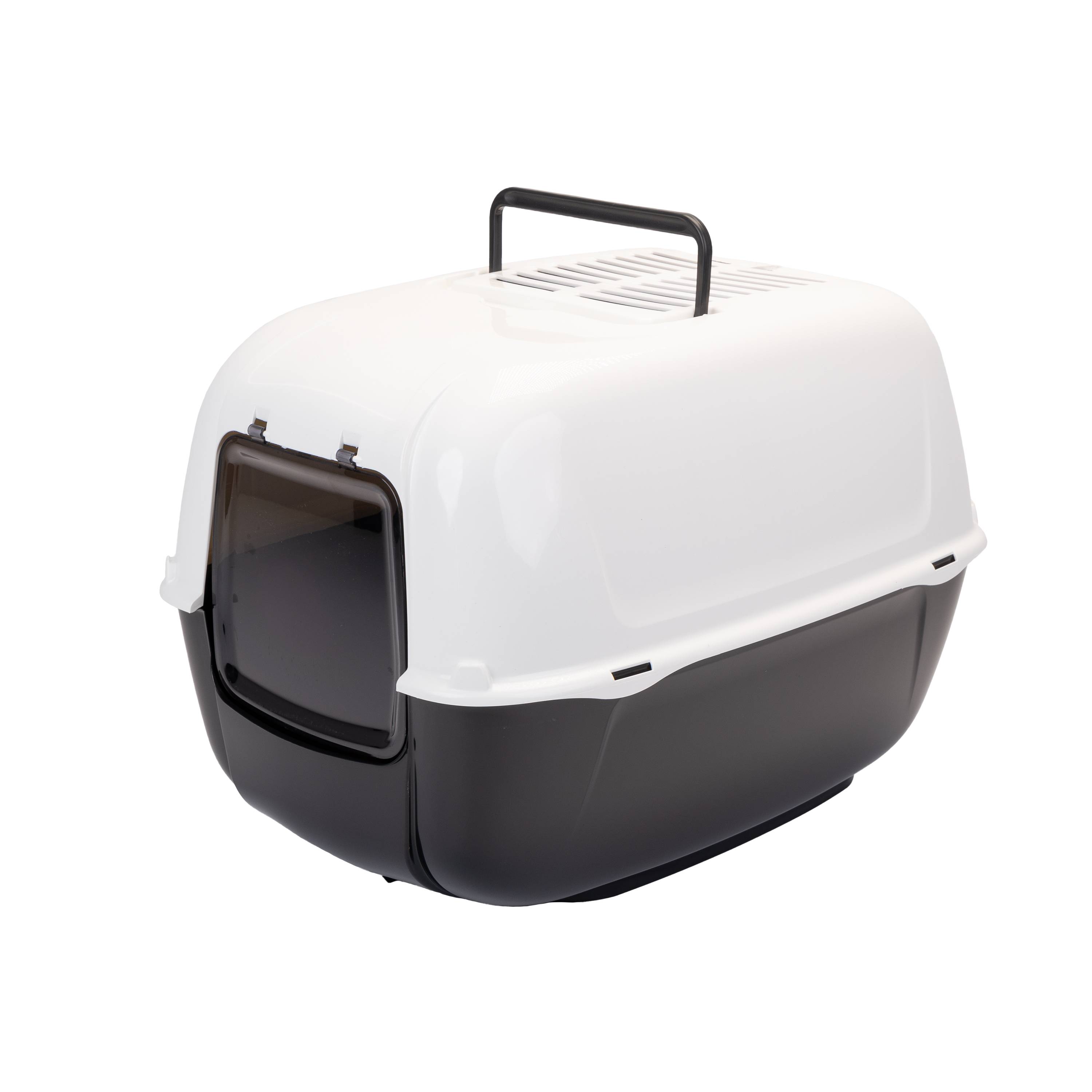 Ferplast - Ferplast Bac Litiere pour Chat, Maison de toilette pour Chat, 2 filtres à charbon actif anti-odeur inclus, Porte battante obscurcie, 39,5 x 52,5 x h - Image 1