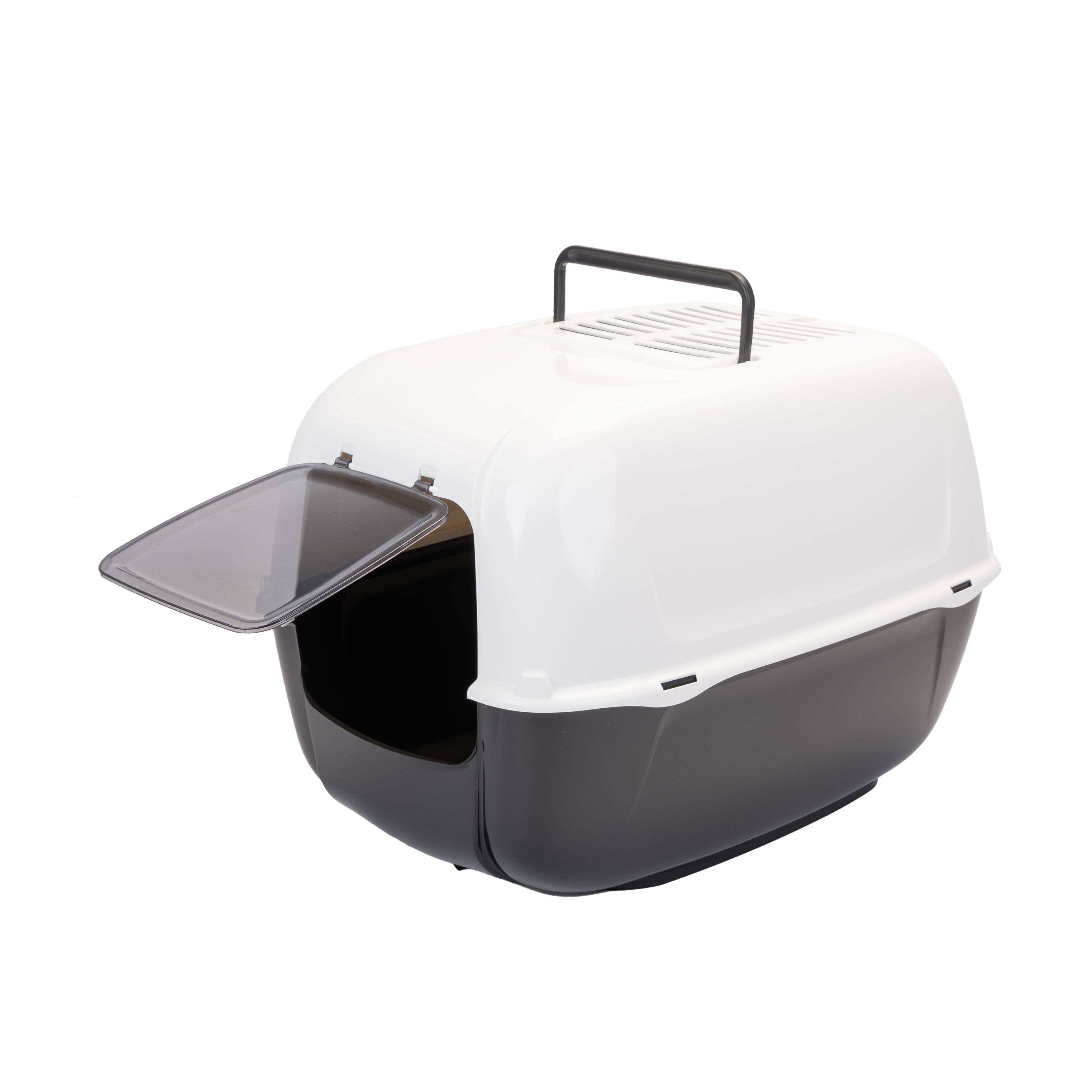 Ferplast - Ferplast Bac Litiere pour Chat, Maison de toilette pour Chat, 2 filtres à charbon actif anti-odeur inclus, Porte battante obscurcie, 39,5 x 52,5 x h - Image 9