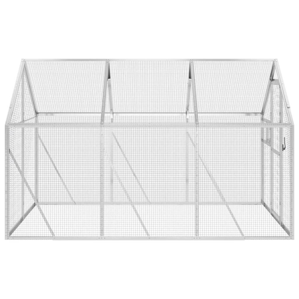 Cage Oiseaux Aluminium Longue Résistante Argent 179x300x185cm - ComfortXL Outdoor Living - Image 4