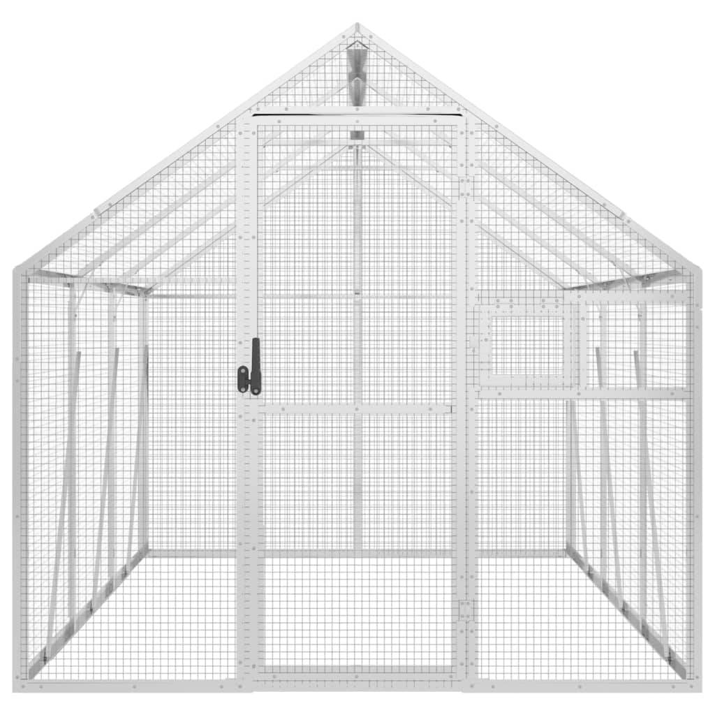 Cage Oiseaux Aluminium Longue Résistante Argent 179x300x185cm - ComfortXL Outdoor Living - Image 3