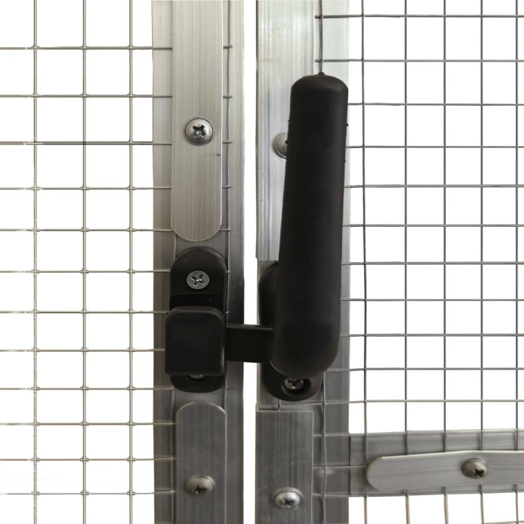 Cage Oiseaux Aluminium Longue Résistante Argent 179x300x185cm - ComfortXL Outdoor Living - Image 6
