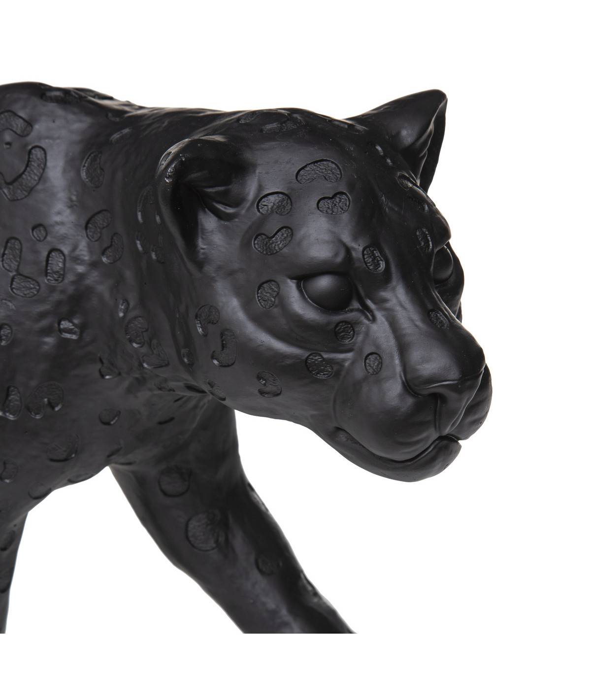 Objet déco Léopard en résine noire 70 x 18 x 28 cm - Image 2