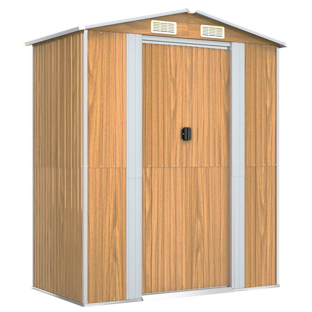 Vidaxl - Abri de jardin Marron clair 192x108x223 cm Métal galvanisé vidaXL 319275 - Image 2
