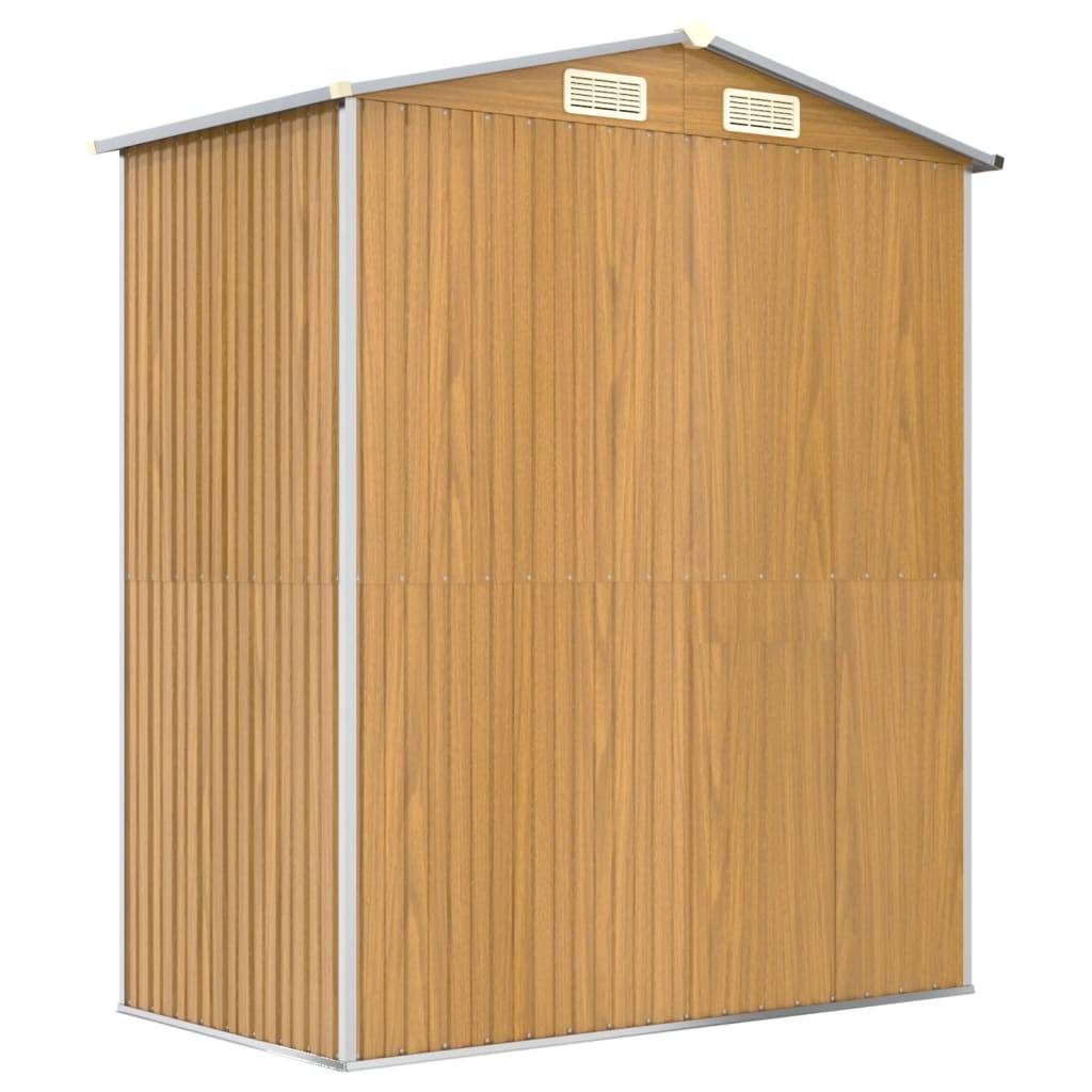 Vidaxl - Abri de jardin Marron clair 192x108x223 cm Métal galvanisé vidaXL 319275 - Image 6