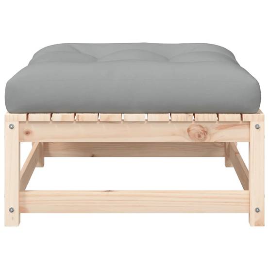Canapé de jardin | Canapé D'extérieur | Sofa De Jardin sans accoudoirs avec coussins et repose-pieds Maison Chic - Image 9