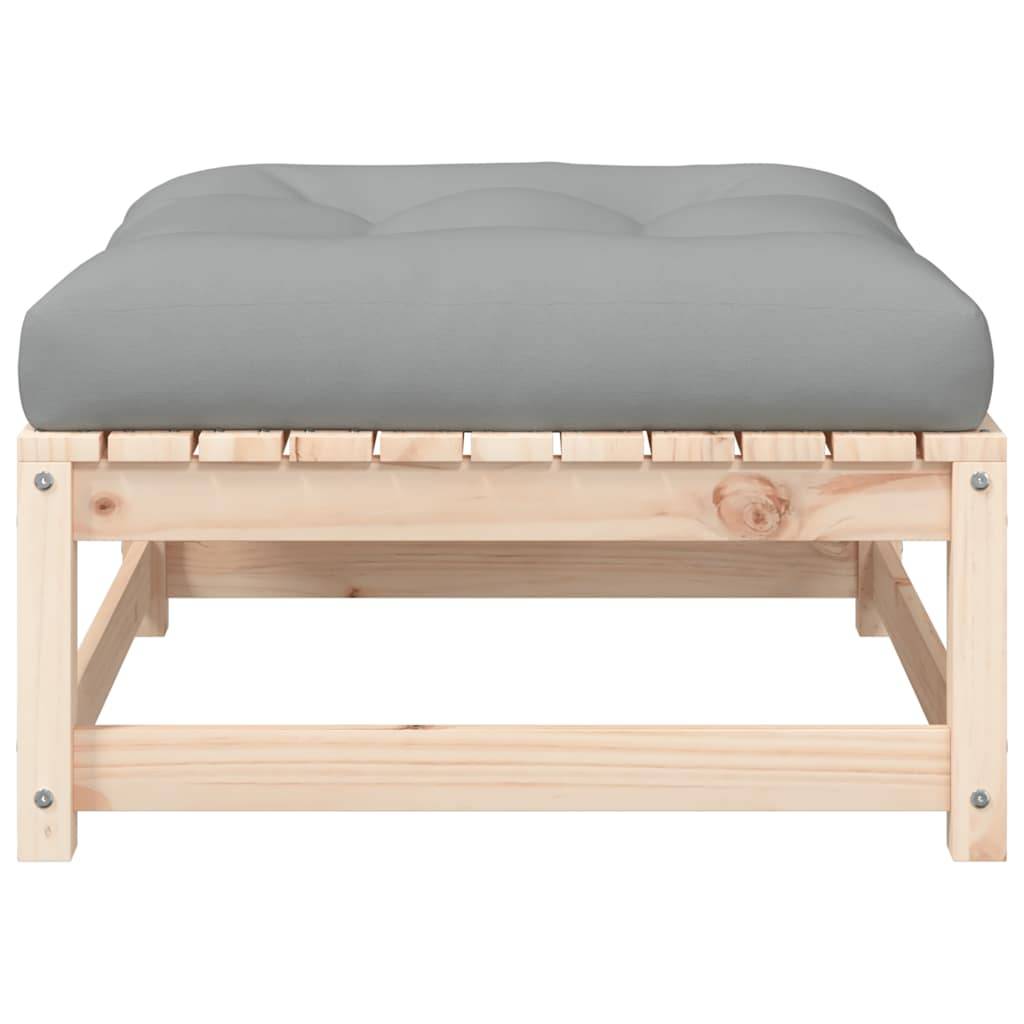 Canapé de jardin | Canapé D'extérieur | Sofa De Jardin sans accoudoirs avec coussins et repose-pieds Maison Chic - Image 9