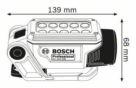 Bosch Professional - Lampe BOSCH GLI 12V-330 - sans batterie - 06014A0000 - Image 2