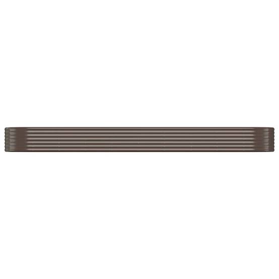 ComfortXL - Grand Carré Potager Surélevé Acier Galvanisé Jardin Culture Ovale 396x100x36 cm Marron - ComfortXL Outdoor Living - Image 3