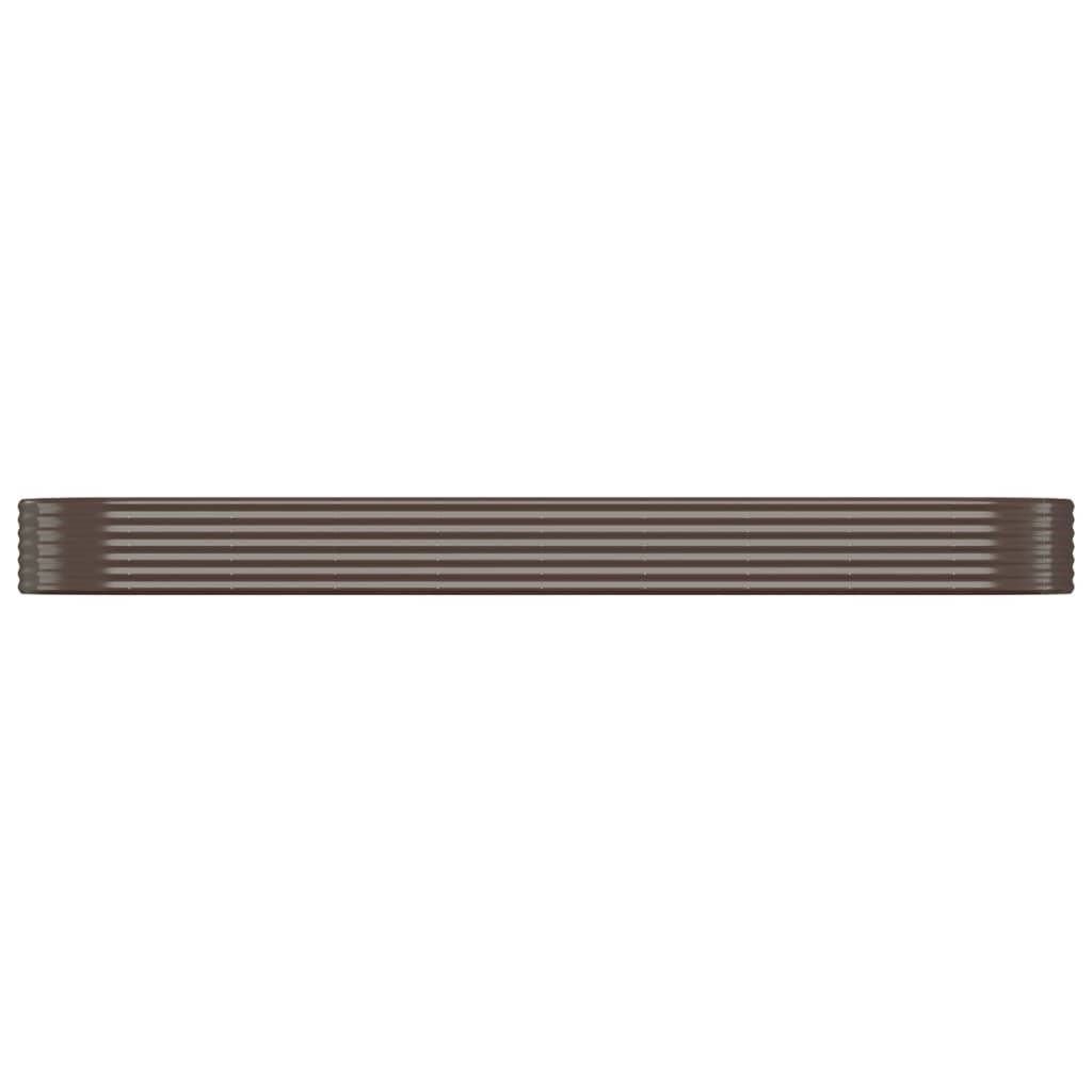 ComfortXL - Grand Carré Potager Surélevé Acier Galvanisé Jardin Culture Ovale 396x100x36 cm Marron - ComfortXL Outdoor Living - Image 3