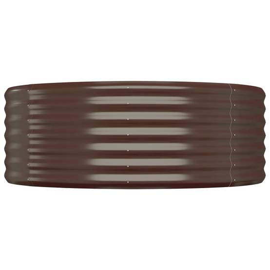 ComfortXL - Grand Carré Potager Surélevé Acier Galvanisé Jardin Culture Ovale 396x100x36 cm Marron - ComfortXL Outdoor Living - Image 4