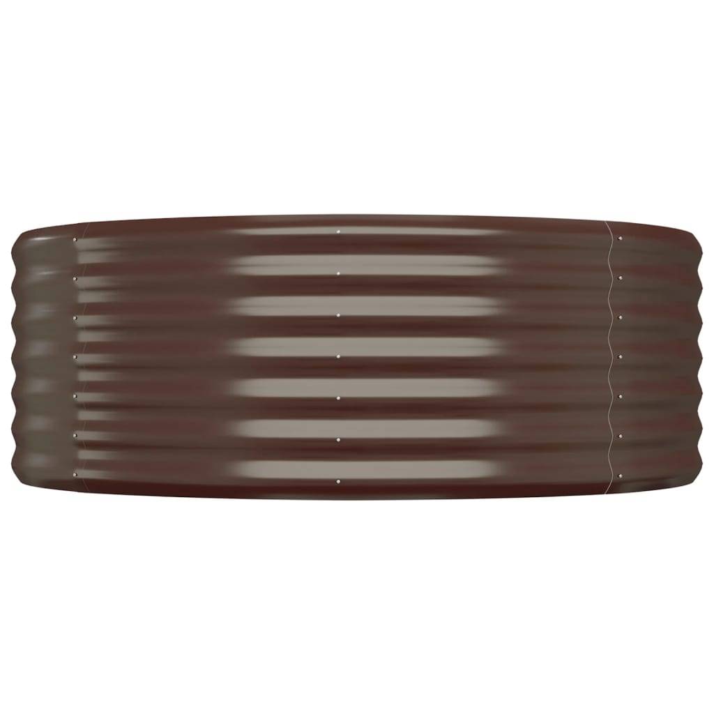 ComfortXL - Grand Carré Potager Surélevé Acier Galvanisé Jardin Culture Ovale 396x100x36 cm Marron - ComfortXL Outdoor Living - Image 4