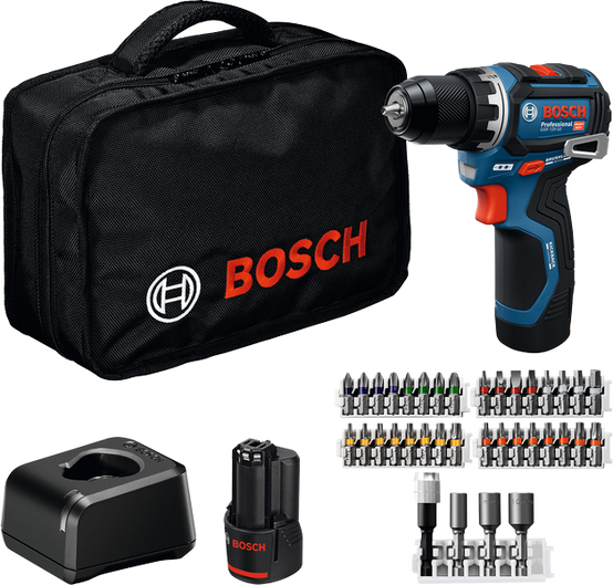 Bosch - Perceuse-visseuse 12V 2Ah GSR 12V-32 + Set de 36 accessoires | 06019N7004 - Bosch - Image 1