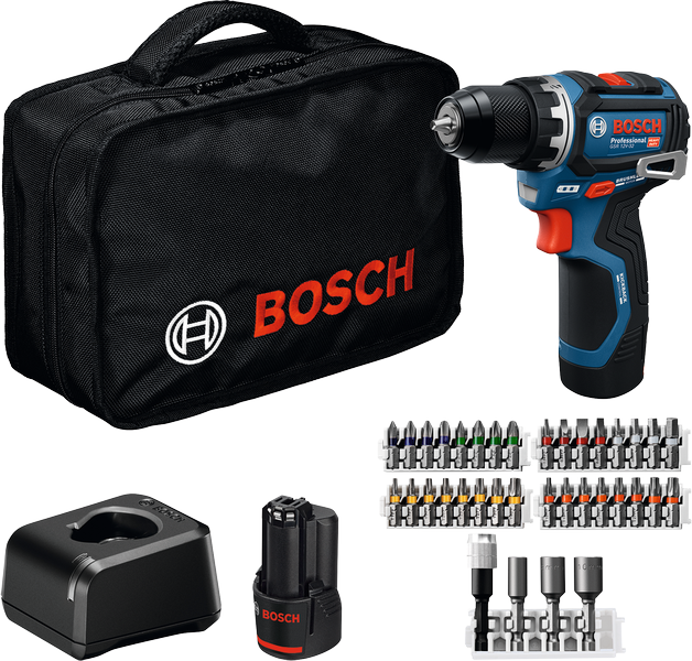 Bosch - Perceuse-visseuse 12V 2Ah GSR 12V-32 + Set de 36 accessoires | 06019N7004 - Bosch - Image 1