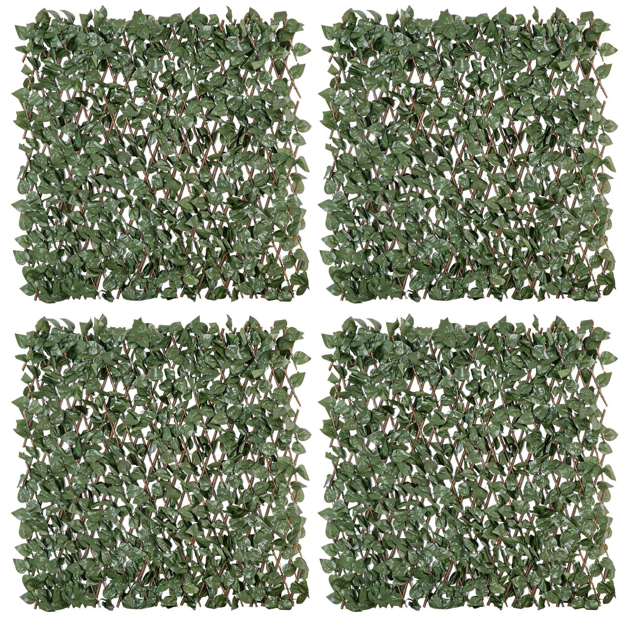 ComfortXL - Haie artificielle lierre polyester osier vert 200 x 100 cm extensible brise-vue - ComfortXL Outdoor Living - Image 1