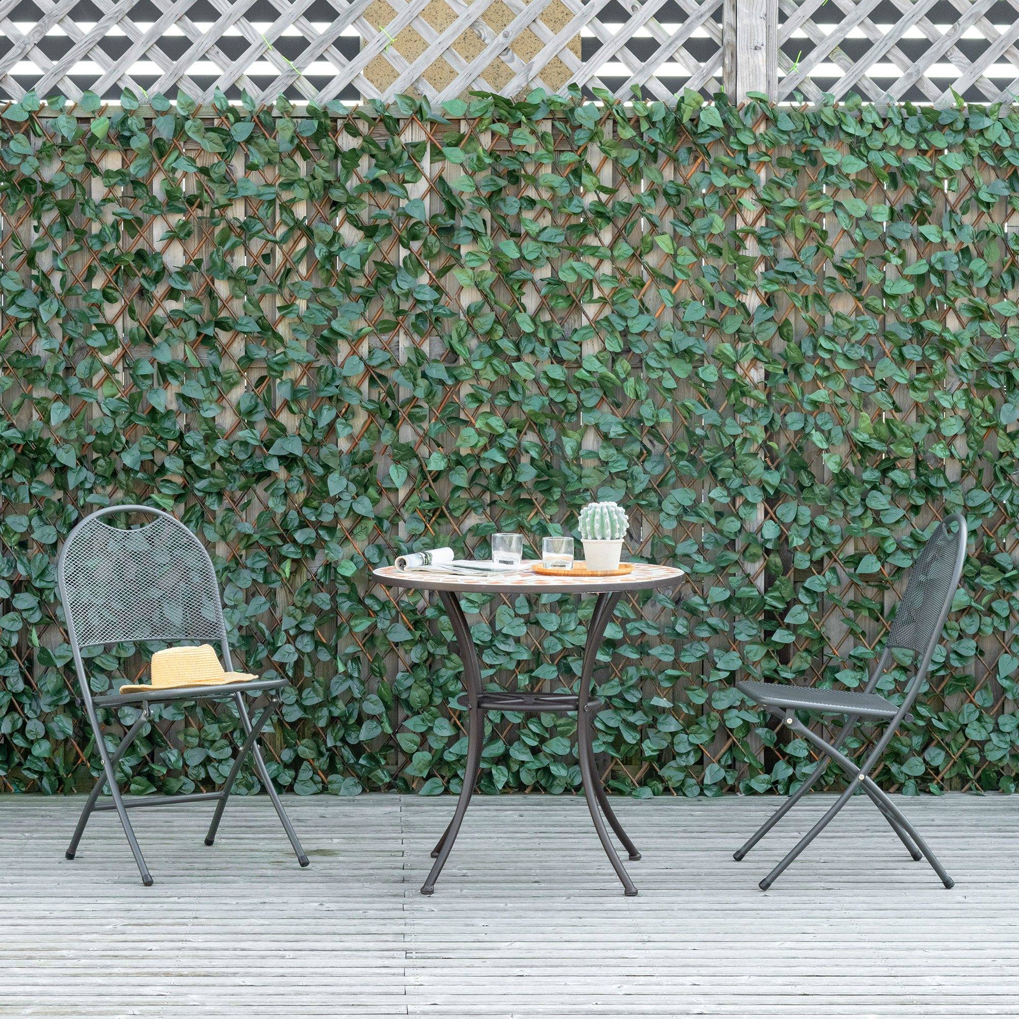ComfortXL - Haie artificielle lierre polyester osier vert 200 x 100 cm extensible brise-vue - ComfortXL Outdoor Living - Image 2