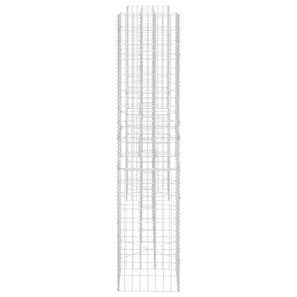 Vidaxl - Jardinière à gabion en H Fil d'acier 260x40x200 cm vidaXL 145665 - Image 5