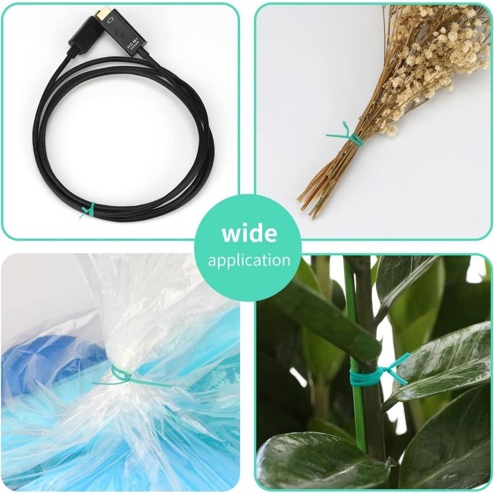 Corde-Fil de jardin vert plastifié 50m - Attaches pour plantes résistantes - Living123 - Image 6