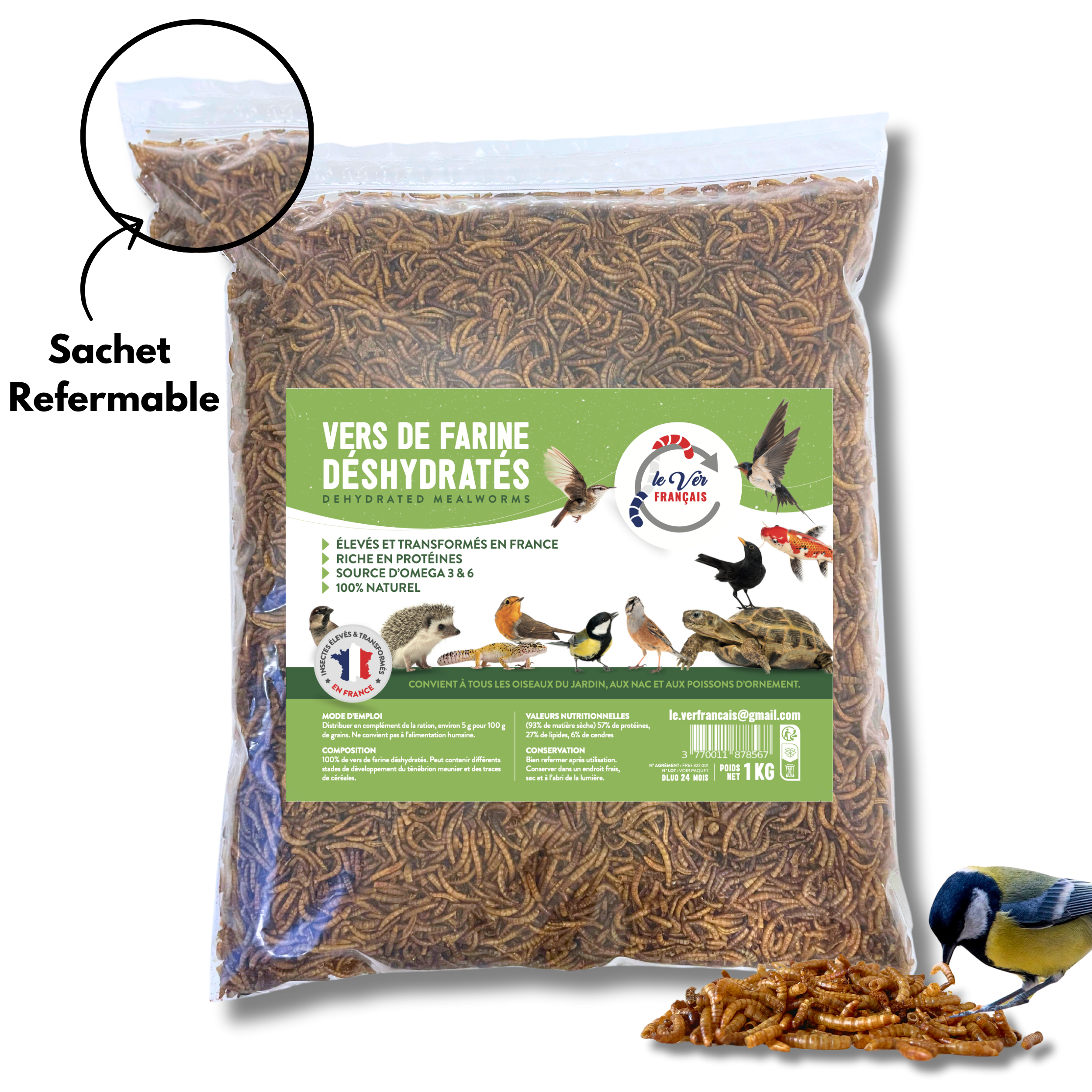 Vers de farine déshydratés 1kg - Le Ver Français - Image 4