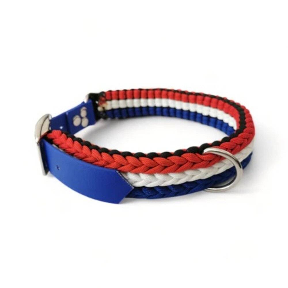 Collier artisanal paracorde "parade" S pour chien, FranceCroquettes
