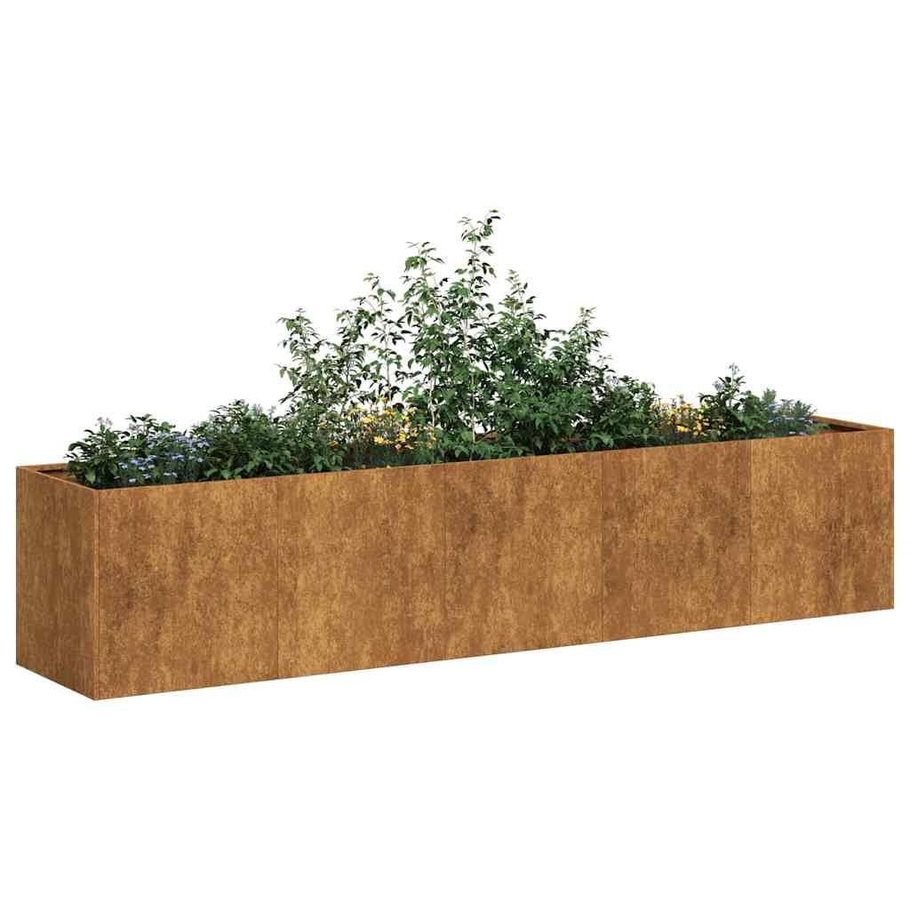 Vidaxl - Jardinière rouillé 200x40x40 cm acier inoxydable vidaXL 860688 - Image 1