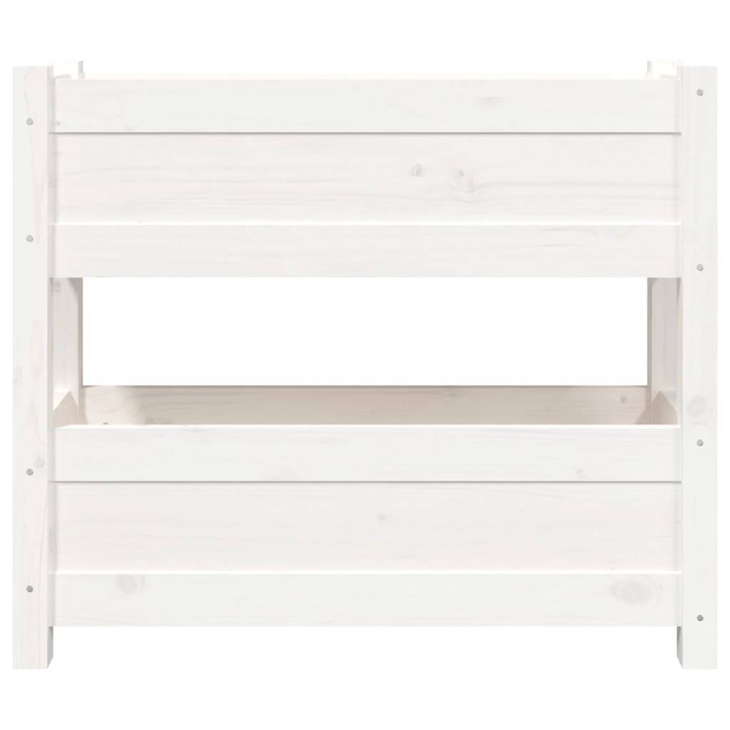 Vidaxl - Jardinière Blanc 77x25x66 cm Bois massif de pin vidaXL 823942 - Image 6