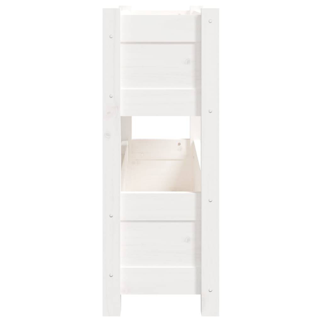 Vidaxl - Jardinière Blanc 77x25x66 cm Bois massif de pin vidaXL 823942 - Image 7
