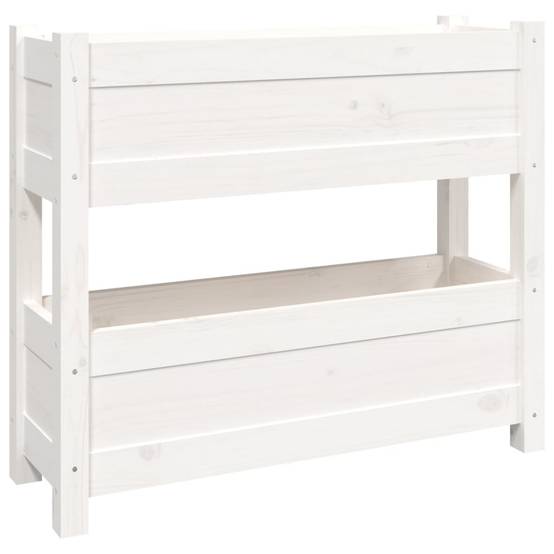 Vidaxl - Jardinière Blanc 77x25x66 cm Bois massif de pin vidaXL 823942 - Image 2