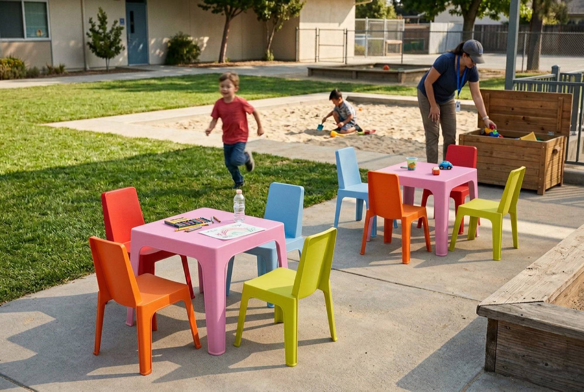 Garbar - Chaises et table pour enfants Julieta garbar plastique multicolore (Lot de 4+1) - Image 5