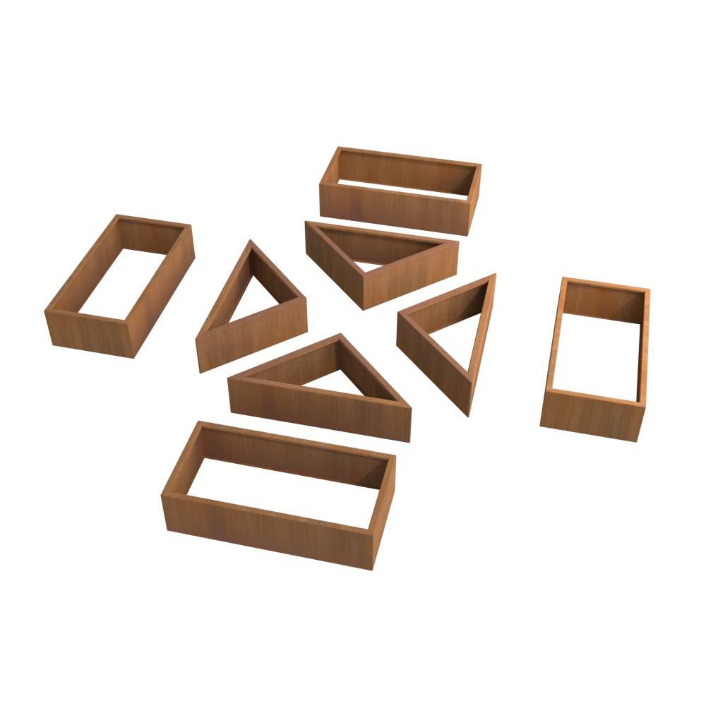 Carré potager Triangle Corten - H.30cm - 1400 x 858 x 300 mm - Image 5