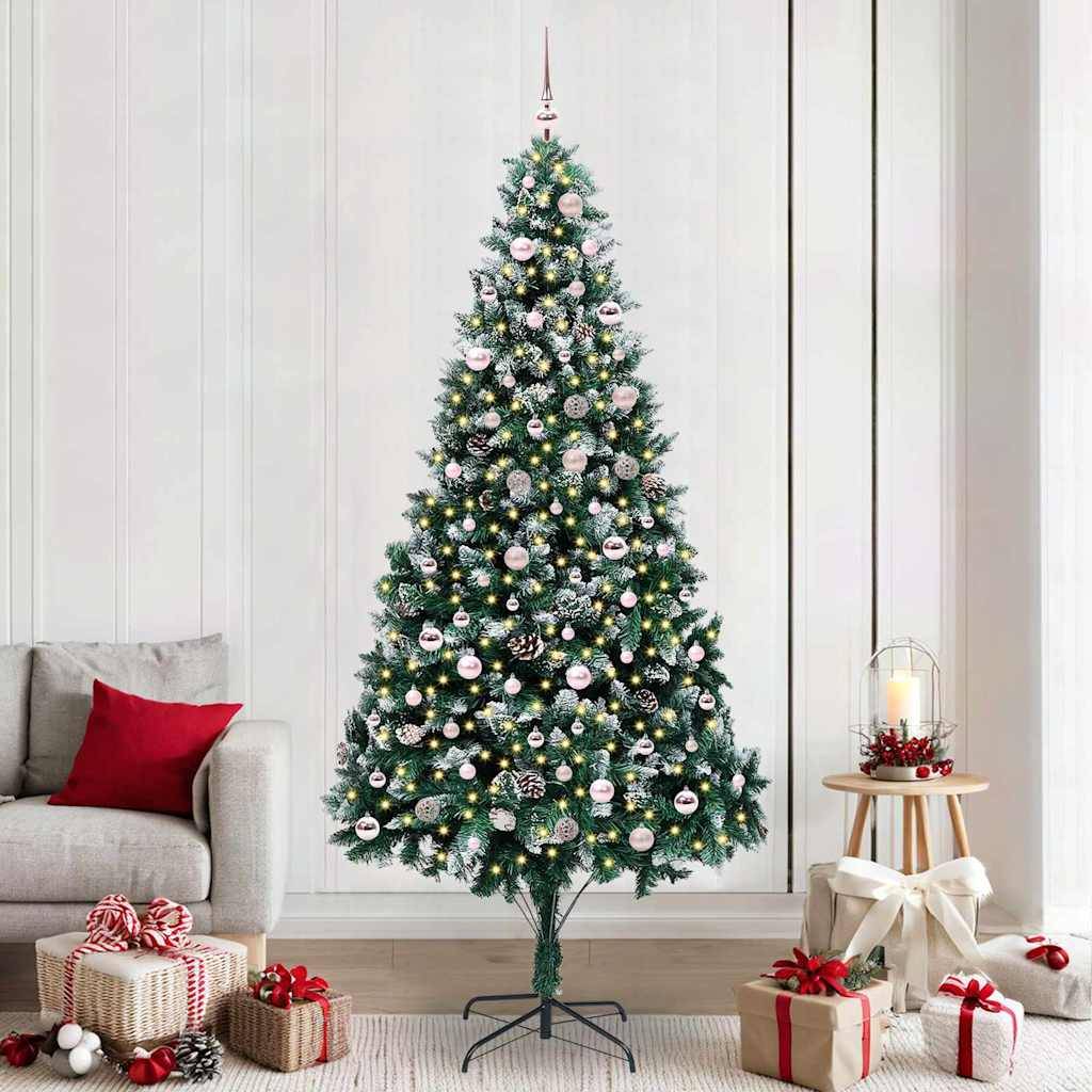 Sapin de Noël | Arbre de Noël artificiel Vert 240 cm PVC, Acier et Plastique Maison Chic - Image 2