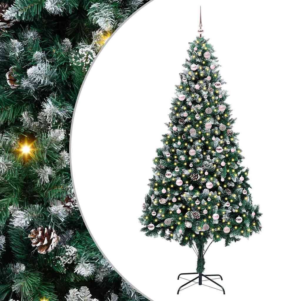 Sapin de Noël | Arbre de Noël artificiel Vert 240 cm PVC, Acier et Plastique Maison Chic - Image 1