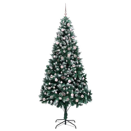 Sapin de Noël | Arbre de Noël artificiel Vert 240 cm PVC, Acier et Plastique Maison Chic - Image 4