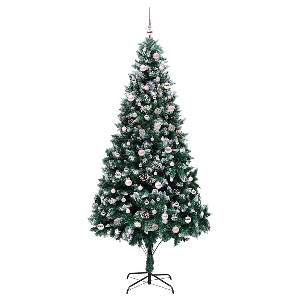Sapin de Noël | Arbre de Noël artificiel Vert 240 cm PVC, Acier et Plastique Maison Chic - Image 4