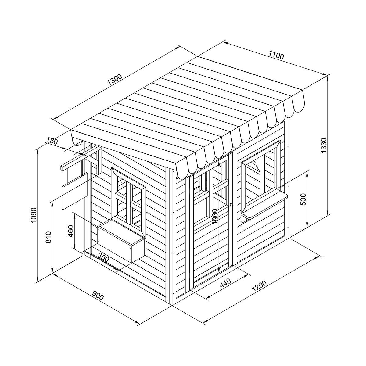 Cabane Kiosque marchand pour enfant en bois peint - Cémonjardin - Image 6