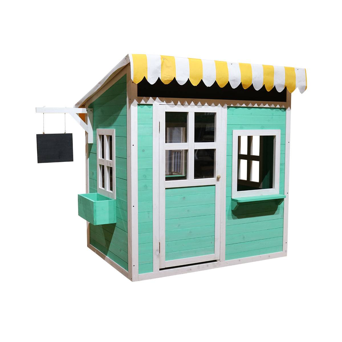 Cabane Kiosque marchand pour enfant en bois peint - Cémonjardin - Image 2