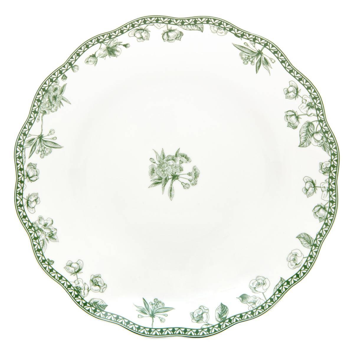 Atmosphera - Lot de 6 assiettes creuses Lisière ronde D.22,5cm vert - Atmosphera Créateur d'intérieur - Image 2