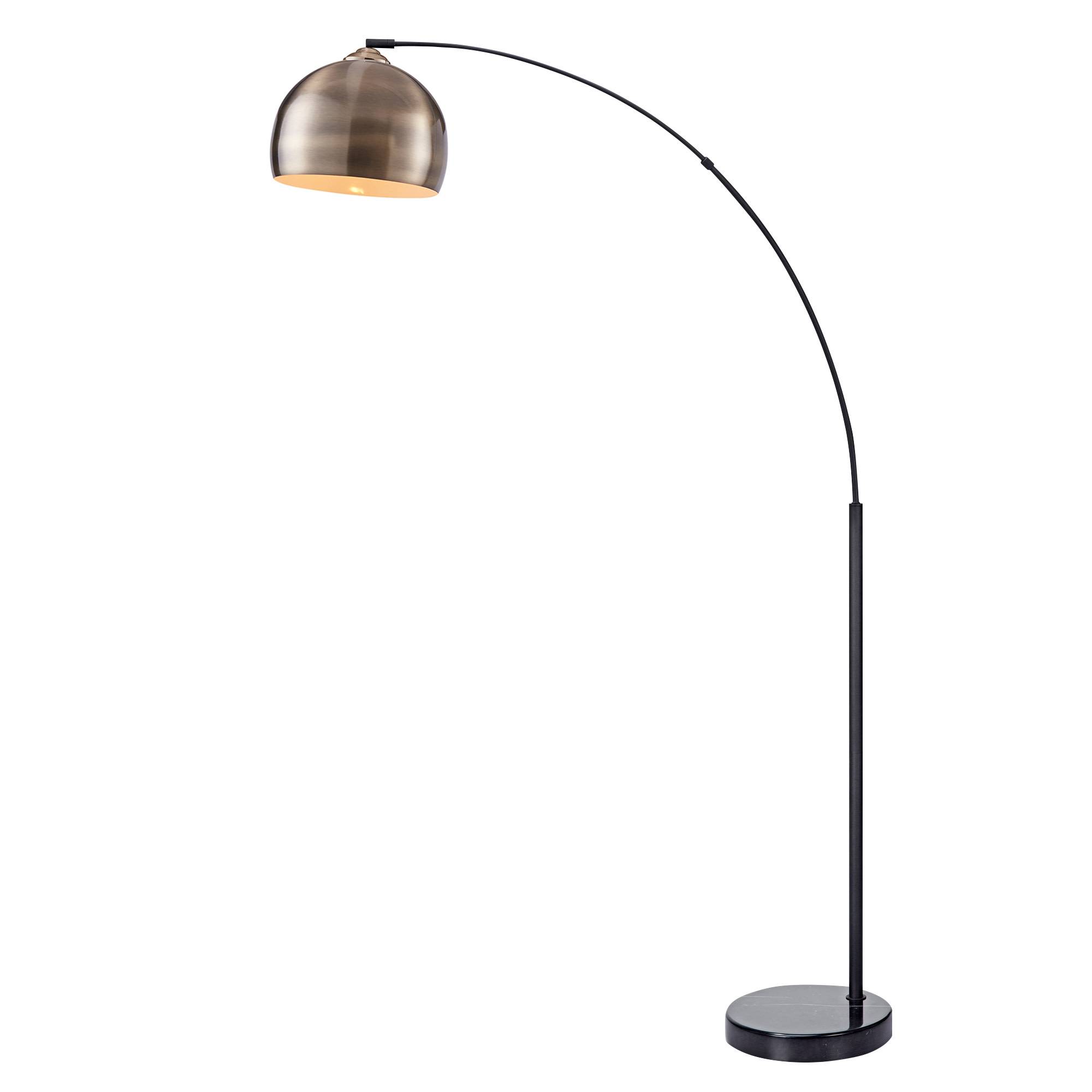 Teamson Home - Lampadaire arqué avec abat-jour cloche en métal, jaune Teamson Home - Image 2