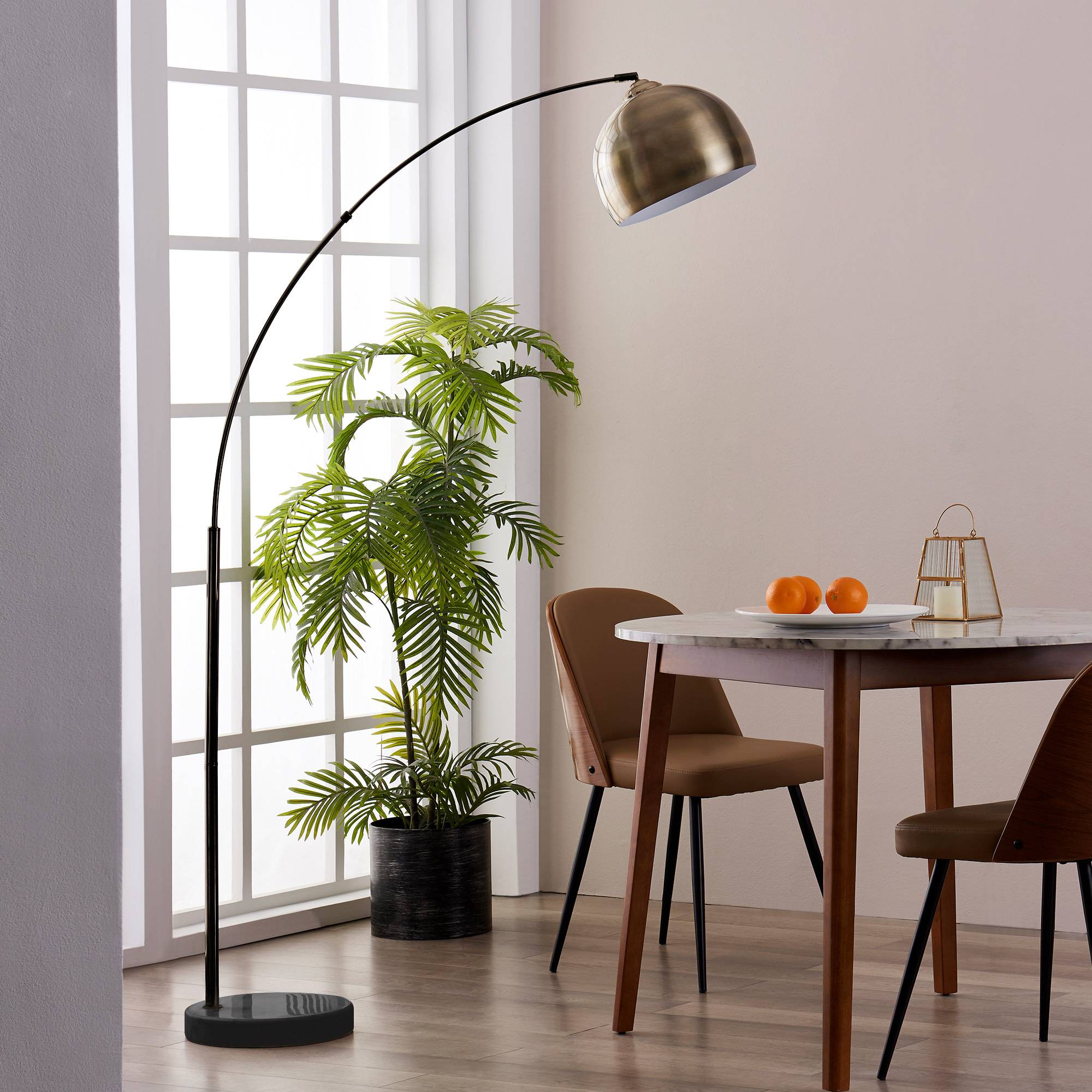 Teamson Home - Lampadaire arqué avec abat-jour cloche en métal, jaune Teamson Home - Image 3