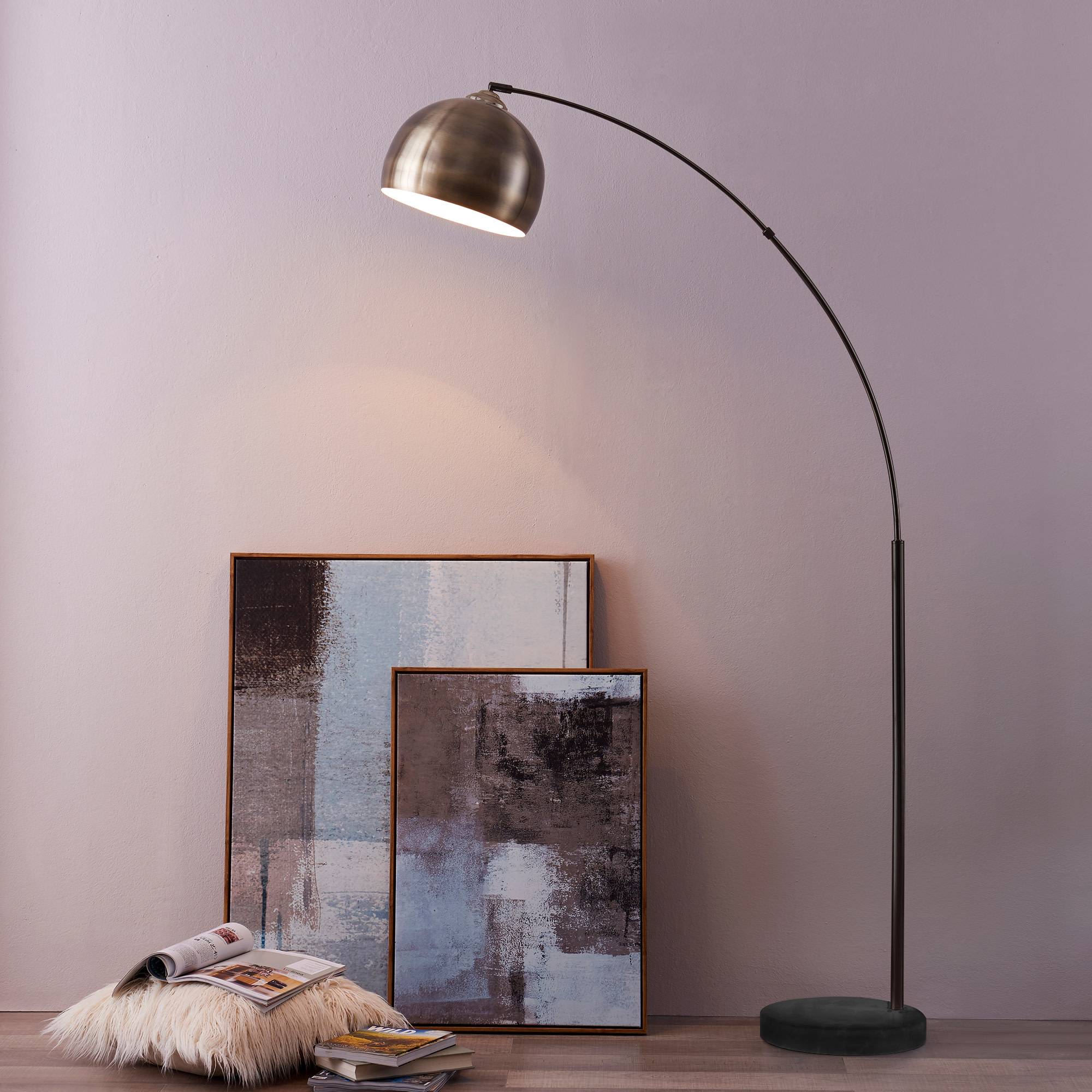 Teamson Home - Lampadaire arqué avec abat-jour cloche en métal, jaune Teamson Home - Image 5