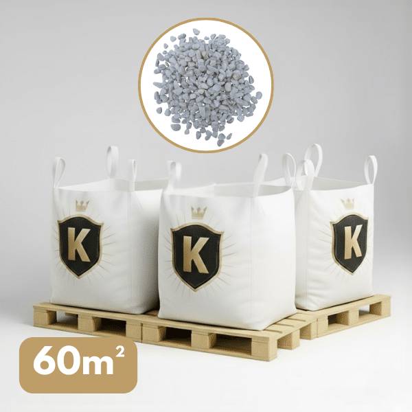 King Matériaux - Galet blanc 8/12 mm – Pack 3 Big Bag +/- 1,5T – 60 m² - Image 1