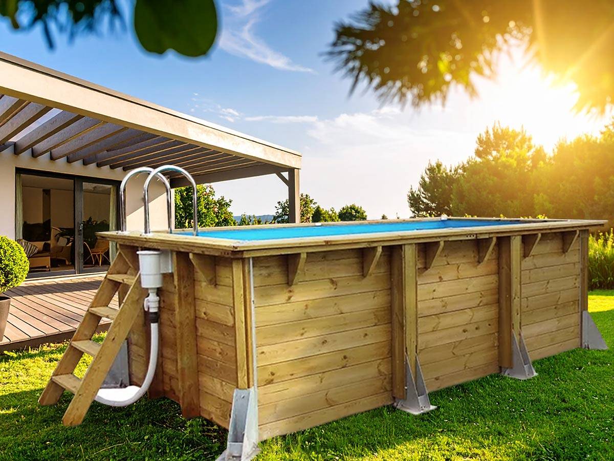 Ubbink - Piscine bois Azura 4,50 x 2,50 x 1,26 m - Liner bleu - Ubbink - Image 2