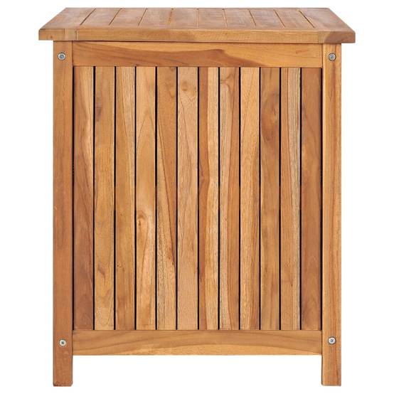 Coffre boîte meuble de jardin rangement 60 x 50 x 58 cm bois de teck solide - Image 3